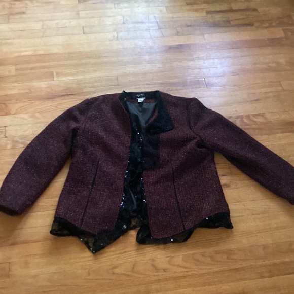 Chicos SZ 3 Tweed Sequin Blazer - Picture 1 of 7